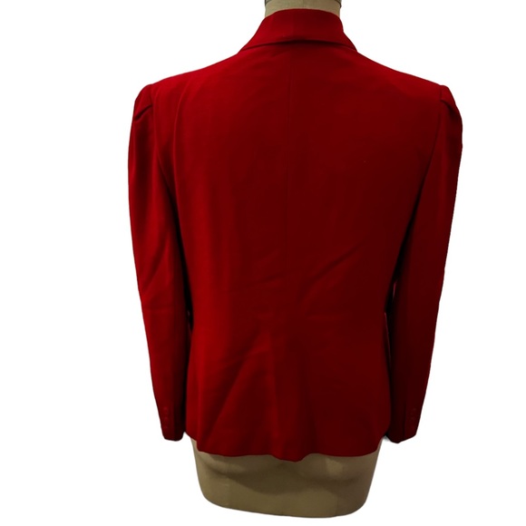 Vintage Daniel For Spellbound Red Shantung Effect Jacket Size 16 - Picture 2 of 5